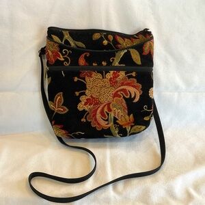 Vintage Danny K Beverly Hills floral tapestry crossbody purse - “Maggie”